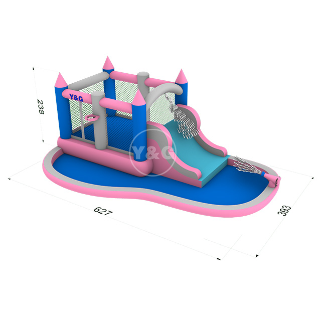 子供のためのピンクのウォーターパークコンボスライドY21-S10