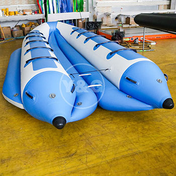 インフレータブル 10 人乗り青いバナナ ボートGT143